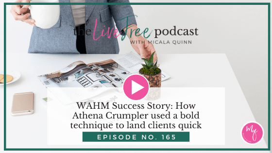 165: WAHM Success Story: How Athena Crumpler used a bold technique to land clients quick